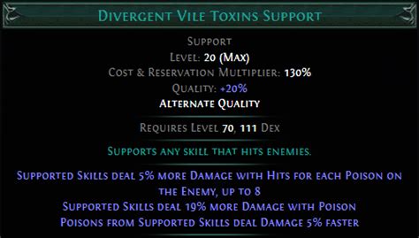 Poe vile toxins support  r/pathofexile